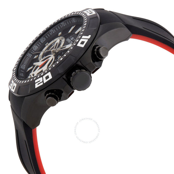 Invicta Aviator Multi-Function Black Carbon Fiber Dial Black Polyurethane Men's Watch 21741 - The Watches Men & Co #2