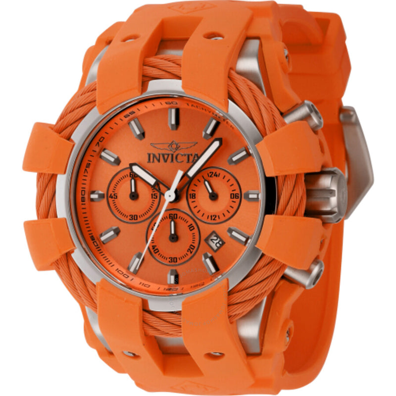 Invicta Bolt Chronograph GMT Quartz Orange Dial Men's Watch 45167 - The Watches Men & Co