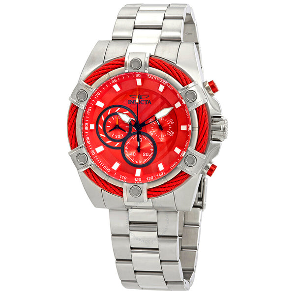 Invicta Bolt Chronograph Red Dial Men's Watch 25514 - The Watches Men & Co