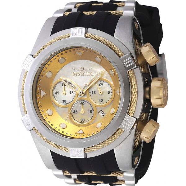 Invicta Bolt GMT Chronograph Gold and Champagne Dial Men's Watch 46468 - The Watches Men & Co