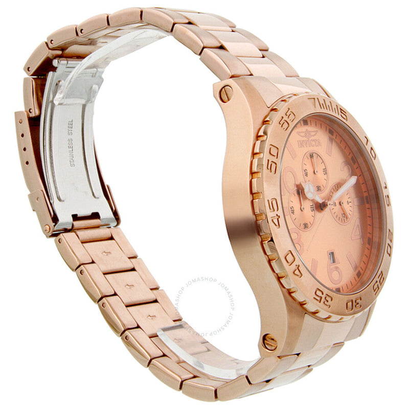 Invicta Elegant Ocean Chronograph Rose Dial Rose Gold-tone Men's Watch 1271#1271 - The Watches Men & Co #6