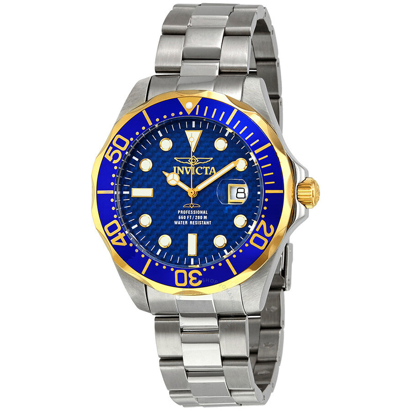 Invicta Grand Diver Blue Carbon Fiber Dial Men's Watch 12566 - The Watches Men & Co