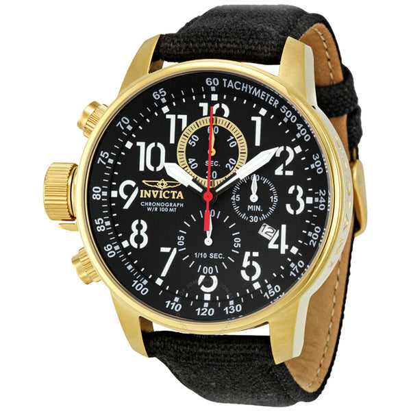 Invicta I-Force Lefty Chronograph Black Dial Gold-tone Lefty Men's Watch 1515 - The Watches Men & Co