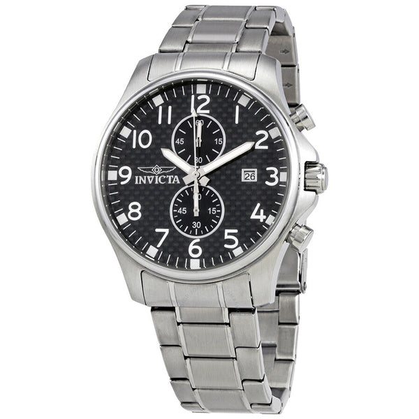 Invicta II Multifunction Black Dial Stainless Steel Men's Watch 0379 - The Watches Men & Co