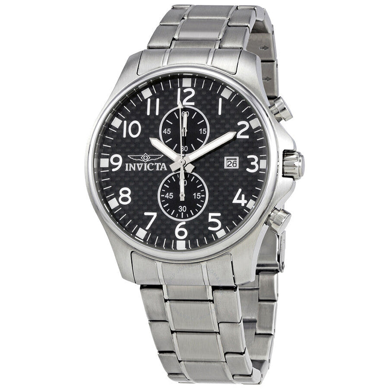 Invicta II Multifunction Black Dial Stainless Steel Men's Watch 0379 - The Watches Men & Co