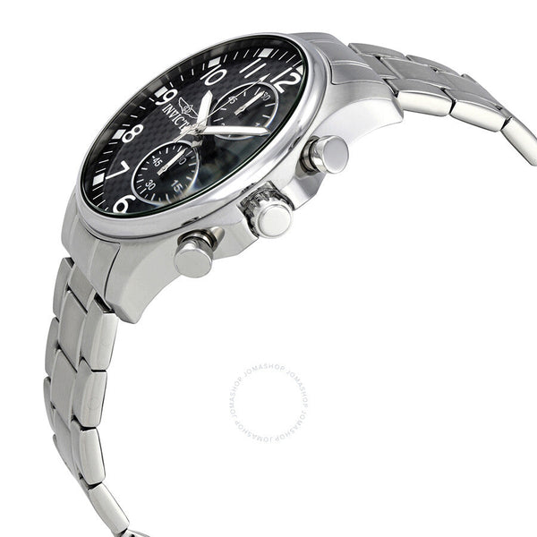 Invicta II Multifunction Black Dial Stainless Steel Men's Watch 0379 - The Watches Men & Co #2