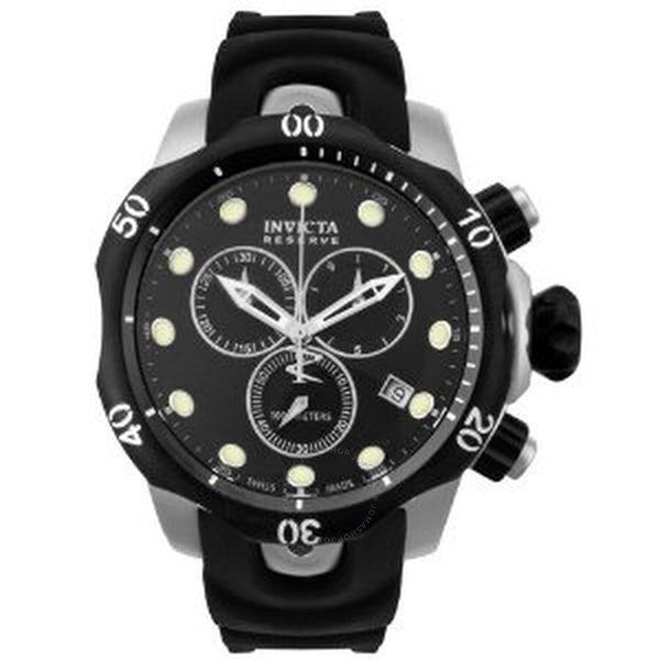 Invicta Men's Reserve Collection Chronograph Black Dial Black Rubber Men's Watch 5732 - The Watches Men & Co