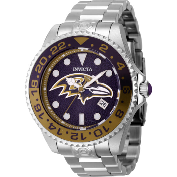 Invicta NFL Baltimore Ravens Automatic Purple Dial Men's Watch 45039 - The Watches Men & Co