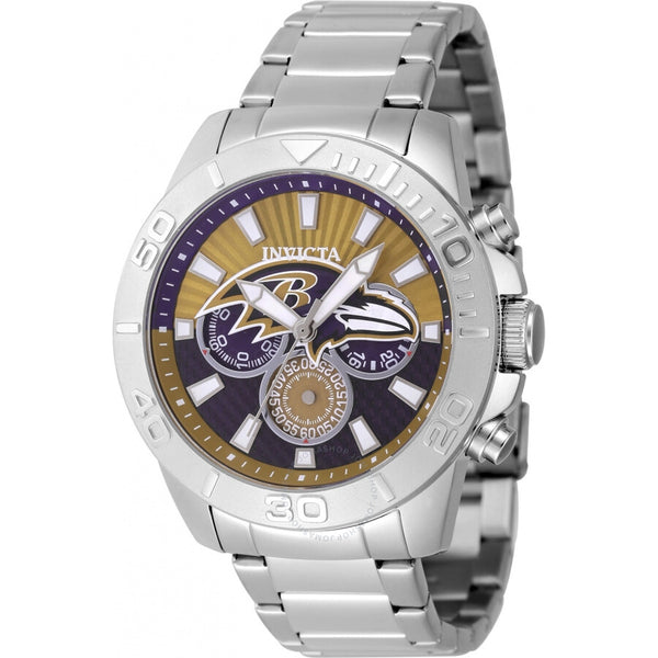 Invicta Nfl Baltimore Ravens Chronograph GMT Quartz Men's Watch 47940 - The Watches Men & Co