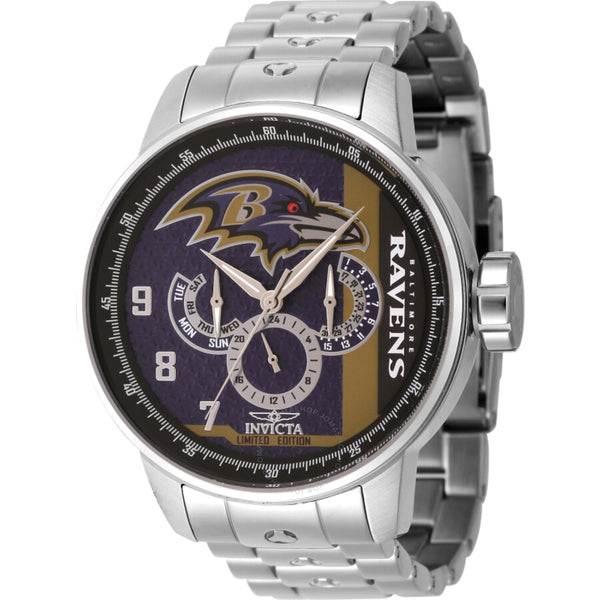 Invicta NFL Baltimore Ravens GMT Quartz Men's Watch 45140 - The Watches Men & Co