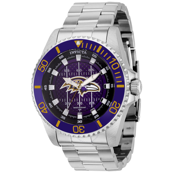 Invicta NFL Baltimore Ravens Quartz Purple Dial Men's Watch 36939 - The Watches Men & Co