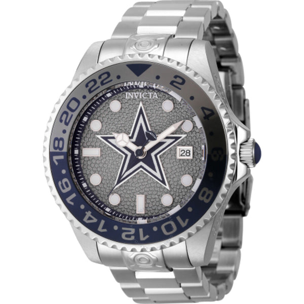 Invicta NFL Dallas Cowboys Automatic Date Grey Dial Men's Watch 45023 - The Watches Men & Co