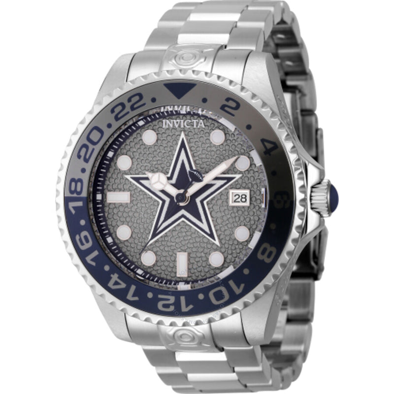 Invicta NFL Dallas Cowboys Automatic Date Grey Dial Men's Watch 45023 - The Watches Men & Co