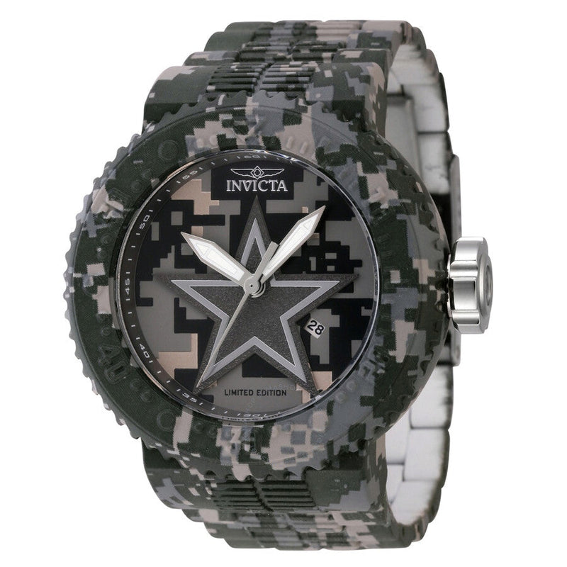 Invicta NFL Dallas Cowboys Quartz Date Camouflage Dial Men's Watch 45092 - The Watches Men & Co
