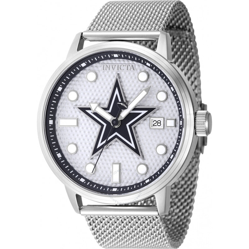 Invicta Nfl Dallas Cowboys Quartz Grey Dial Men's Watch 47968 - The Watches Men & Co