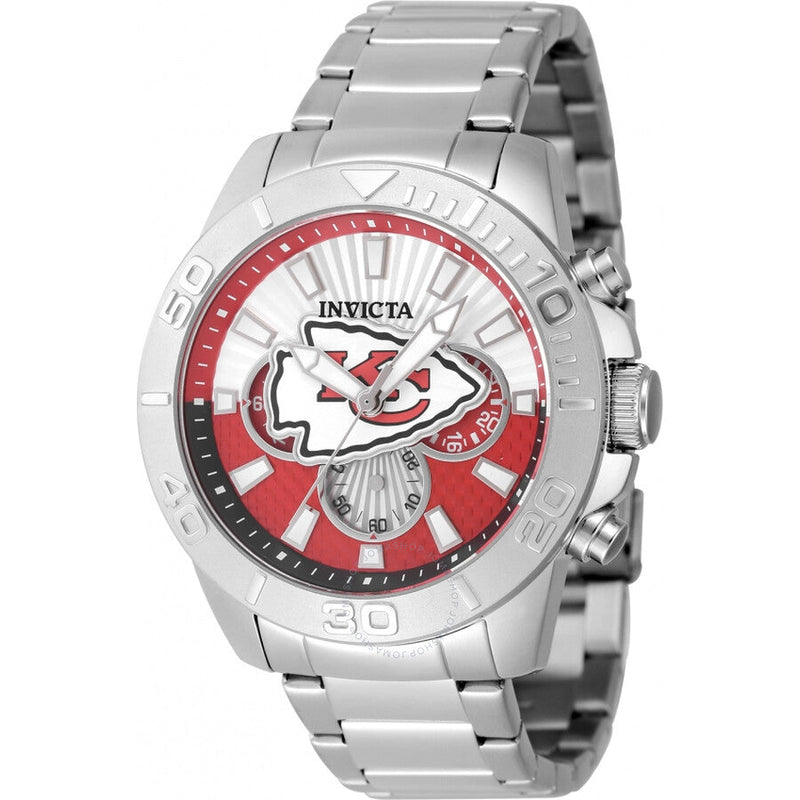 Invicta Nfl Kansas City Chiefs Chronograph GMT Quartz Men's Watch 47941 - The Watches Men & Co