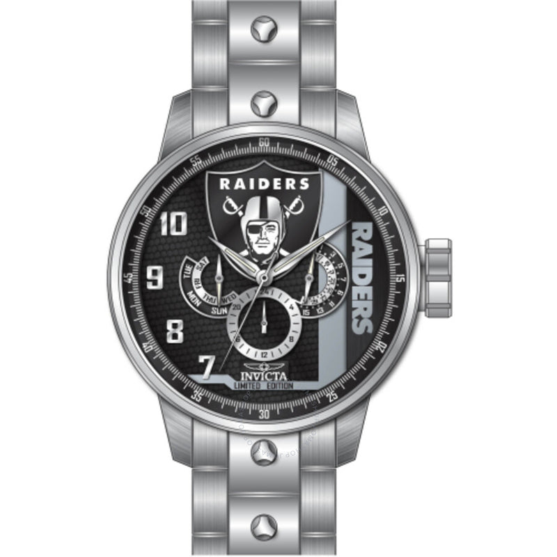 Invicta NFL Las Vegas Raiders GMT Quartz Men's Watch 45126 - The Watches Men & Co