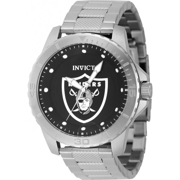 Invicta Nfl Las Vegas Raiders Quartz Black Dial Men's Watch 48085 - The Watches Men & Co
