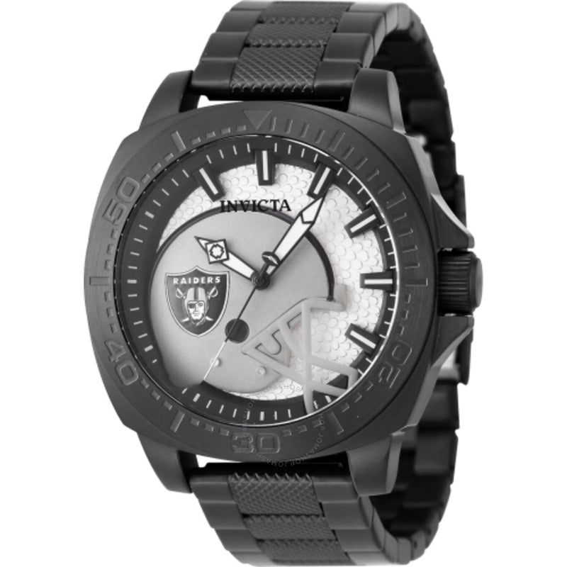 Invicta NFL Las Vegas Raiders Quartz Grey Dial Men's Watch 47869 - The Watches Men & Co