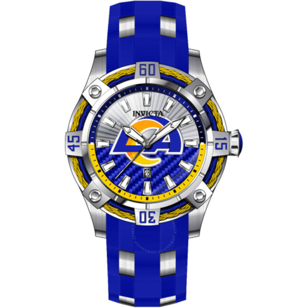 Invicta NFL Los Angeles Rams Quartz Silver Dial Men's Watch 43324 - The Watches Men & Co