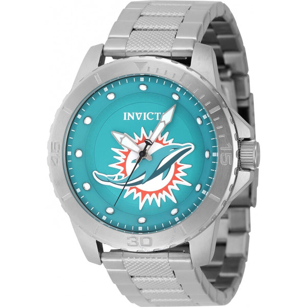 Invicta Nfl Miami Dolphins Quartz Light Blue Dial Men's Watch 48087 - The Watches Men & Co