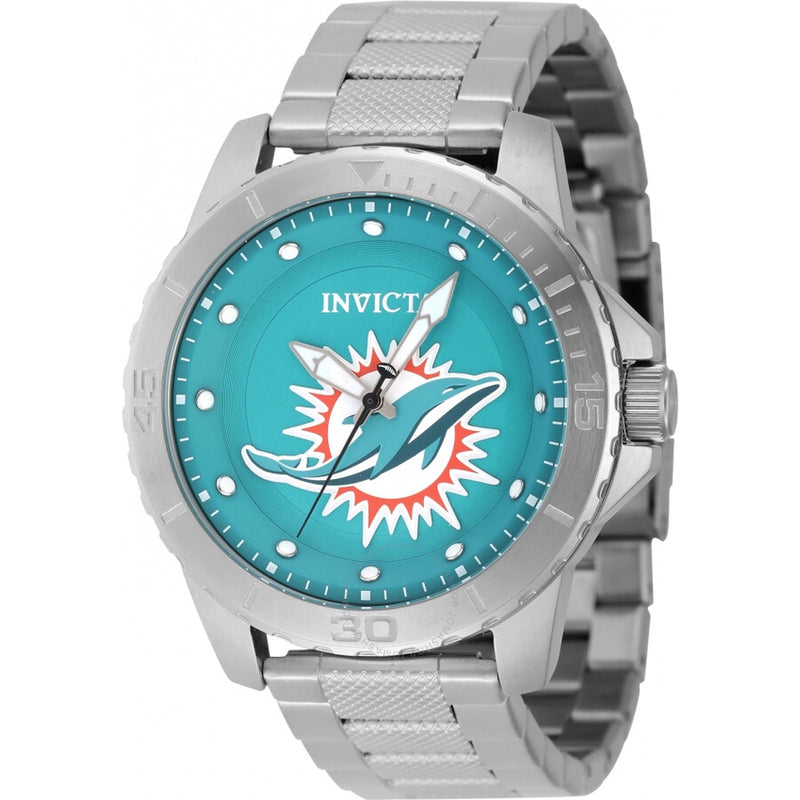 Invicta Nfl Miami Dolphins Quartz Light Blue Dial Men's Watch 48087 - The Watches Men & Co
