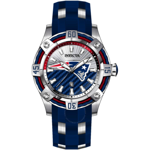 Invicta NFL New England Patriots Quartz Silver Dial Men's Watch 43300 - The Watches Men & Co