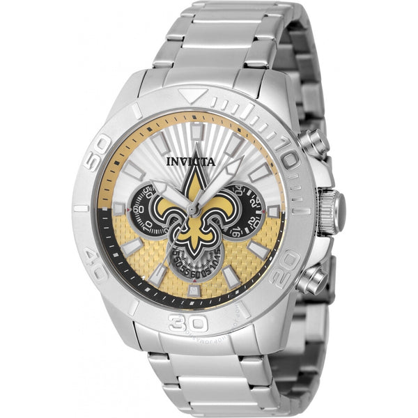 Invicta Nfl New Orleans Saints Chronograph GMT Quartz Men's Watch 47945 - The Watches Men & Co