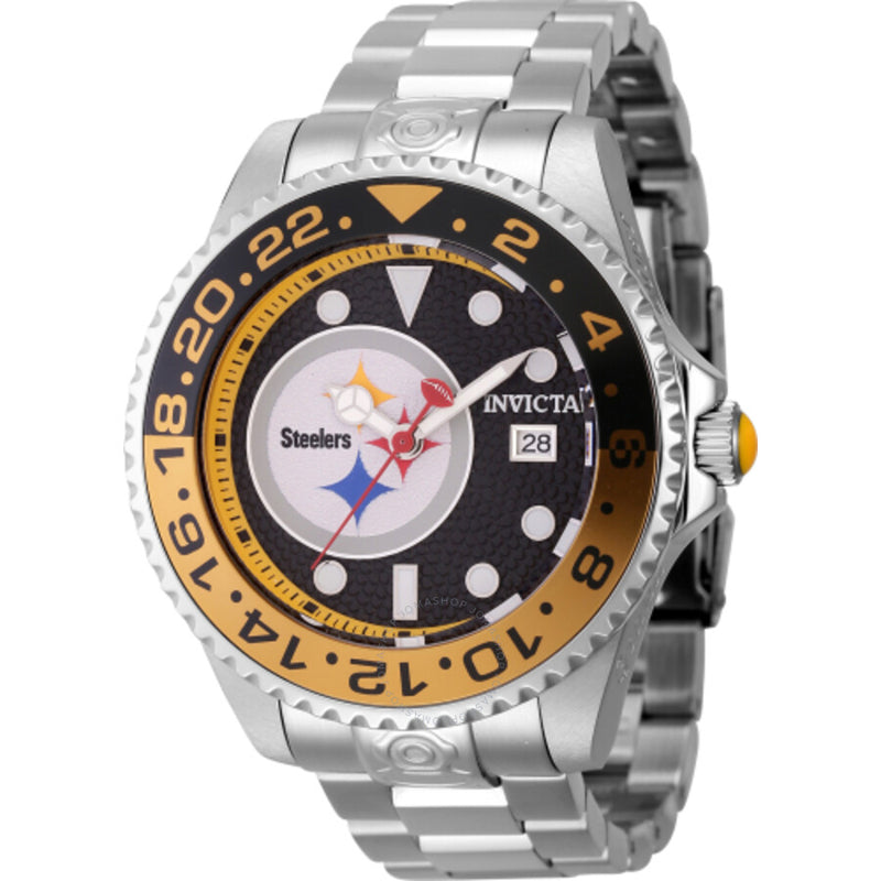 Invicta NFL Pittsburgh Steelers Automatic Date Men's Watch 45024 - The Watches Men & Co