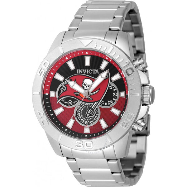 Invicta Nfl Tampa Bay Buccaneers Chronograph GMT Quartz Men's Watch 47943 - The Watches Men & Co
