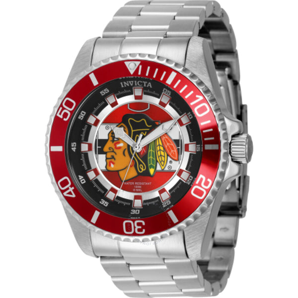 Invicta NHL Chicago Blackhawks Quartz Red Dial Men's Watch 42234 - The Watches Men & Co
