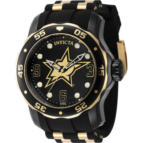 Invicta NHL Dallas Stars Quartz Black Dial Men's Watch 42325 - The Watches Men & Co