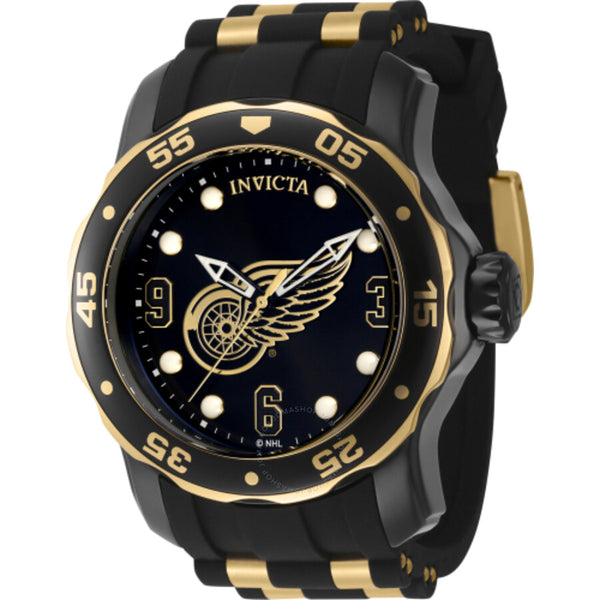 Invicta NHL Detroit Red Wings Quartz Black Dial Men's Watch 42314 - The Watches Men & Co