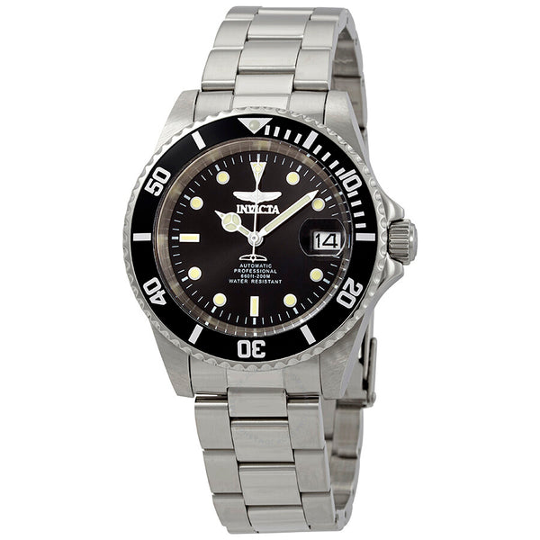 Invicta Pro Diver Automatic Black Sunray Dial Stainless Steel Men's Watch 24760 - The Watches Men & Co
