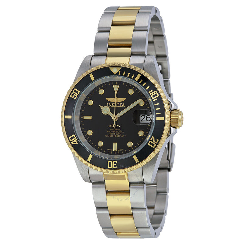 Invicta Pro Diver Automatic Black Dial Two-tone Men's Watch 8927C - The Watches Men & Co