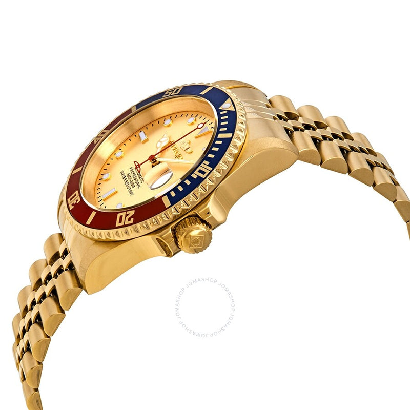 Invicta Pro Diver Pepsi Bezel Automatic Gold Dial Men's Watch 29183 - The Watches Men & Co #2