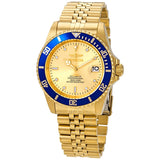 Invicta Pro Diver Automatic Date Gold Dial Men's Watch 29185 - The Watches Men & Co