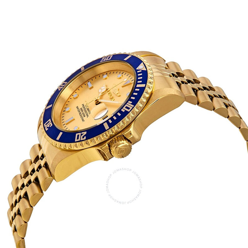 Invicta Pro Diver Automatic Date Gold Dial Men's Watch 29185 - The Watches Men & Co #2