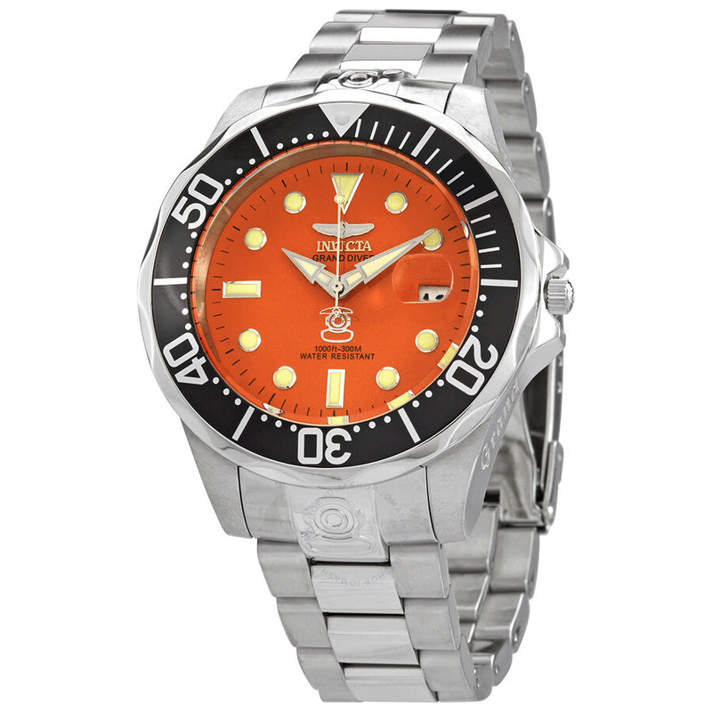 Invicta Pro Diver Automatic Orange Dial Men's Watch 4186 - The Watches Men & Co