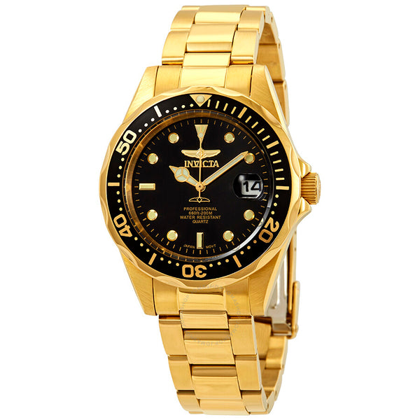 Invicta Pro Diver Black Dial Yellow Gold-plated Men's Watch 8936 - The Watches Men & Co