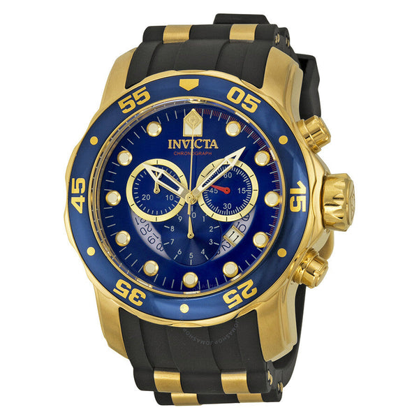 Invicta Pro Diver Chronograph Blue Dial Black Rubber Men's Watch 6983 - The Watches Men & Co