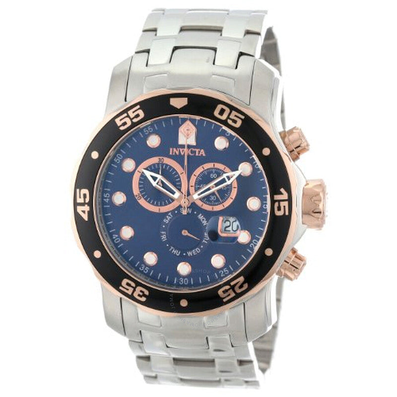 Invicta Pro Diver Chronograph Blue Dial Stainless Steel Men's Watch 80038 - The Watches Men & Co