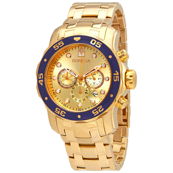 Invicta Pro Diver Chronograph Champagne Dial Men's Watch 80068 - The Watches Men & Co
