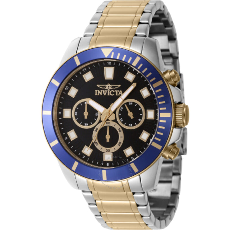Invicta Pro Diver Chronograph GMT Quartz Black Dial Men's Watch 46047 - The Watches Men & Co