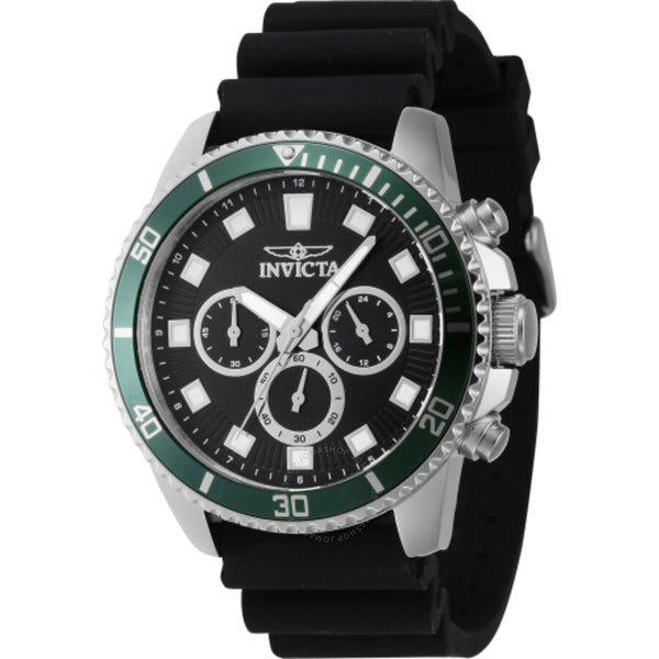 Invicta Pro Diver Chronograph GMT Quartz Black Dial Men's Watch 46086 - The Watches Men & Co