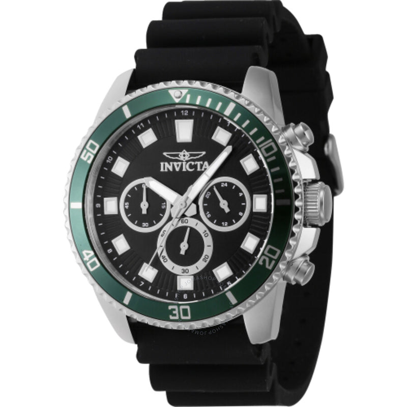 Invicta Pro Diver Chronograph GMT Quartz Black Dial Men's Watch 46086 - The Watches Men & Co