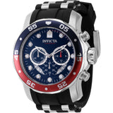 Invicta Pro Diver Chronograph GMT Quartz Black Dial Pepsi Bezel Men's Watch 44521 - The Watches Men & Co