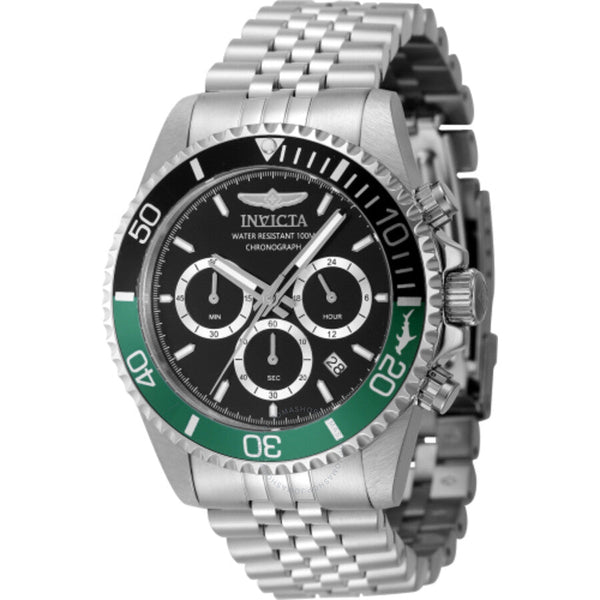 Invicta Pro Diver Chronograph GMT Quartz Black Dial Sprite Bezel Men's Watch 48380 - The Watches Men & Co