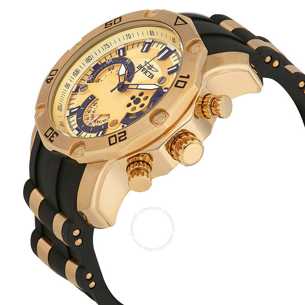 Invicta Pro Diver Chronograph Gold Dial Men's Watch 23427 - The Watches Men & Co #2