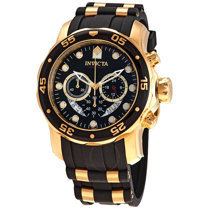 Invicta Pro Diver Chronograph Black Semi-Transparent Dial Men's Watch 6981 - The Watches Men & Co